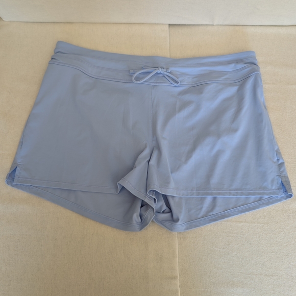 Athleta Womens Large Athletic Shorts Blue Pink Activewear Workout Sportswear - Picture 6 of 8